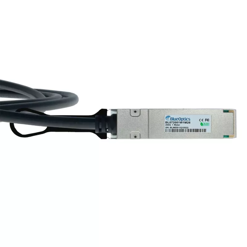 BlueOptics HPE P06248-B22 Cabo Breakout Direct Attach (DAC) Compatível Passivo 200GbE para 2x100GbE Twinaxial Cobre QSFP56 para 2xQSFP56 3m BlueLAN