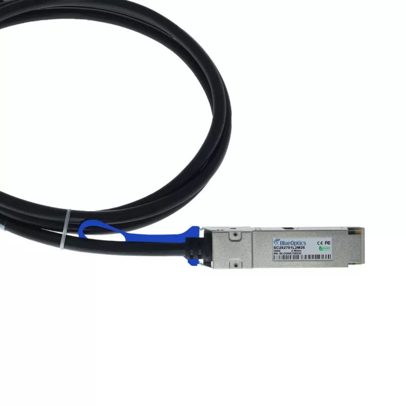 BlueOptics Ruckus E100G-QSFP-4SFP-P-0101 Compatível BlueLAN QSFP28 DAC 1m