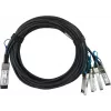 BlueOptics MikroTik XQ+BC0001-XS+ Compatível BlueLAN QSFP28 para 4x SFP28 Cabo Breakout Direct Attach Passivo, 1m, AWG26