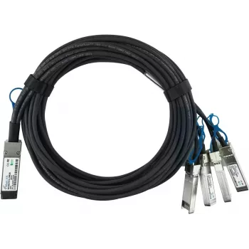 BLUEOPTICS Compatível Extreme Networks 100G-QSFP-4SFP-P-3M BlueLAN Passivo 100GBASE-CR4 QSFP28 para 4x25GBASE-CR SFP28 Cabo Breakout Direct Attach, 3m, AWG26
