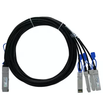Cabo Breakout Direct Attach BlueOptics D-Link DEM-CB100Q28-4S28-50CM BlueLAN Passivo Compatível, QSFP28 para 4x SFP28, 100GBASE-CR4, 0,5 metros