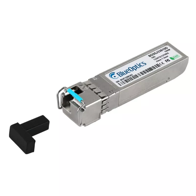 Transceptor Bidi SFP+ BlueOptics compatível com TP-Link SM5110LSA-10, LC simplex, 10GBASE-BX-D, fibra monomodo, TX1330nm/RX1270nm, 10 km