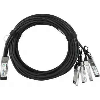 BlueLAN Compatível com Lenovo A1DL Cabo Breakout Direct Attach QSFP Passivo 40GBASE-CR4 para 4x10GBASE-CR SFP+, 1m, AWG30 (A1DL-BL)