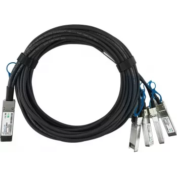 BlueLAN Compatível com NVIDIA 980-9I48M-00C01A-NV Cabo Breakout Direct Attach Ethernet QSFP28 Passivo 100GBASE-CR4 para 4x25GBASE-CR SFP28, 2m, AWG26
