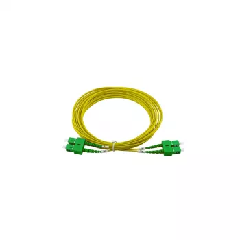 Cabo de patch de fibra ótica duplex BlueOptics SC-APC/SC-APC monomodo 3 metros