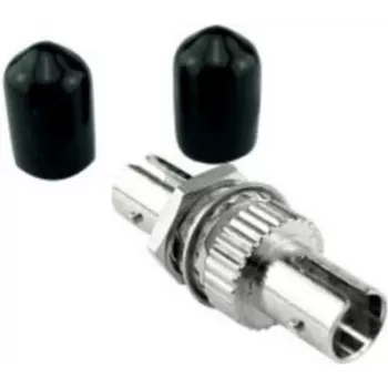Adaptador de fibra ótica ST/PC simplex BlueOptics para multimodo OM4, caixa metálica, ferrule de cerâmica, atenuação de inserção <0,2 dB, -40°C a +85°C (SFC23FK)