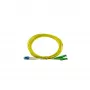 Cabo de patch de fibra ótica duplex BlueOptics, LC-UPC para E2000-APC, monomodo OS2, 0,5 m, amarelo