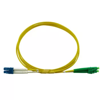 Cabo de patch de fibra ótica duplex BlueOptics LC-UPC/LC-APC monomodo 7,5 metros