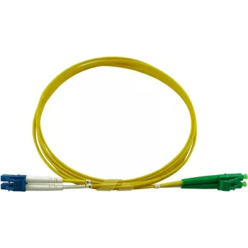 Cabo de patch de fibra ótica duplex BlueOptics LC-UPC para LC-APC monomodo OS2 10 metros