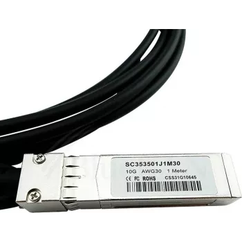 BlueLAN Compatível Extreme Networks 10GB-C01-SFPP 10GBASE-CR Cabo Direct Attach Passivo SFP+ para SFP+, 1m, AWG30