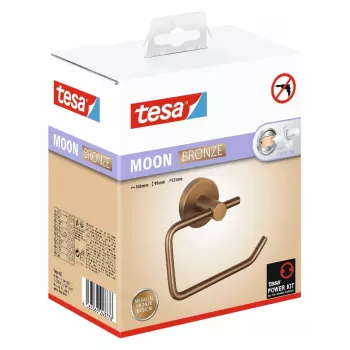 Suporte de papel higiénico Tesa MOON BRONZE autoadesivo metal