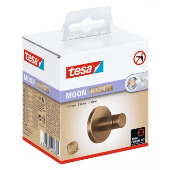 Crochet para toalhas TESA MOON BRONZE adesivo metal 6 kg