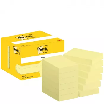 3M Post-it Original notas adesivas 76 x 51 mm amarelo-canário 12 blocos