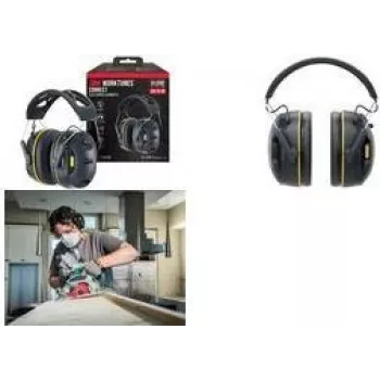 3M WorkTunes Connect 90563E proteção auditiva com Bluetooth, preto/amarelo