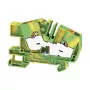 Weidmüller AITB 6 BB 2C PE borne de terra para calha DIN, PUSH IN, 6 mm², 41 A, 800 V, verde/amarelo