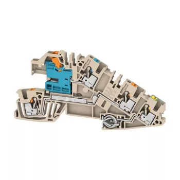 Weidmüller AITB 2.5 BB NDT-L-PE borne de instalação, 3 níveis, ligação por parafuso, 2,5 mm², bege, 2668950000