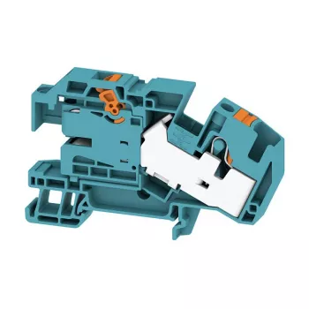Weidmüller AITB 16 BB NDT BL borne de fusível, ligação por parafuso, 400 V, 6,3 A, azul, comprimento de desencapamento 10 mm
