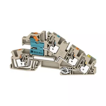 Weidmüller AITB 4 BB NDT-L-PE borne de instalação em calha, PUSH IN, 4 mm², cinzento