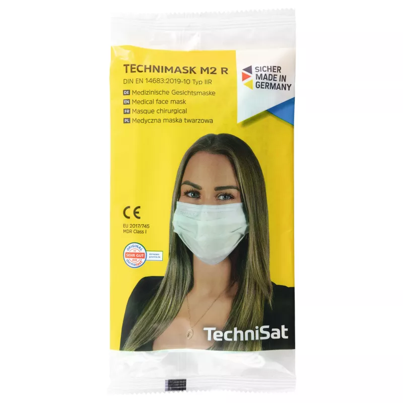 Máscara facial médica TECHNIMASK M2 R Tipo IIR, pack de 50, azul