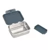 Lancheira infantil de aço inoxidável Lassig Happy Prints, 1 l, 17 x 13 x 6 cm, tampa em PP com anel de silicone, azul-escuro