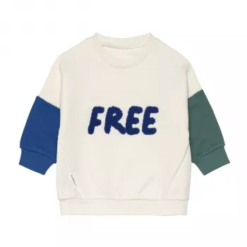Hoodie de algodão orgânico Lassig Little Gang Free Milky 2-4 anos