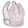 Lassig conjunto de babetes impermeáveis 6m+ Happy Rascals Heart Lavender
