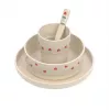 Conjunto de louça infantil de 5 peças Lassig Happy Rascals Heart lavanda