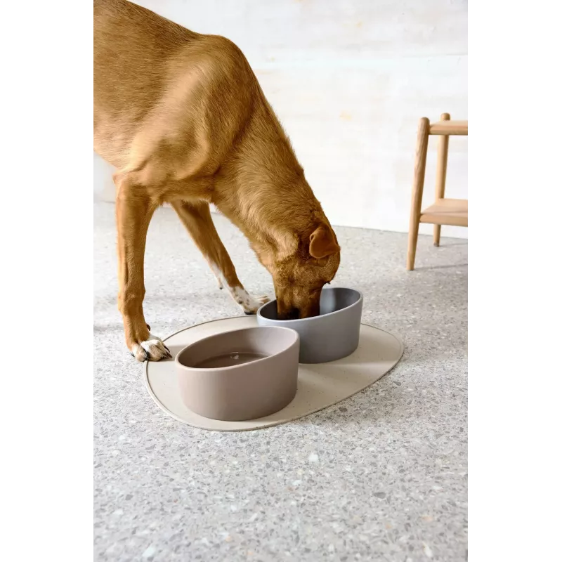 Tigela de comida para cães em porcelana PALOPA Cali taupe