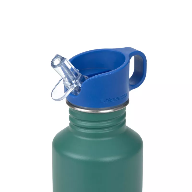 Garrafa de aço inoxidável Lassig com bico e asa 500 ml Little Gang Rainbow Green