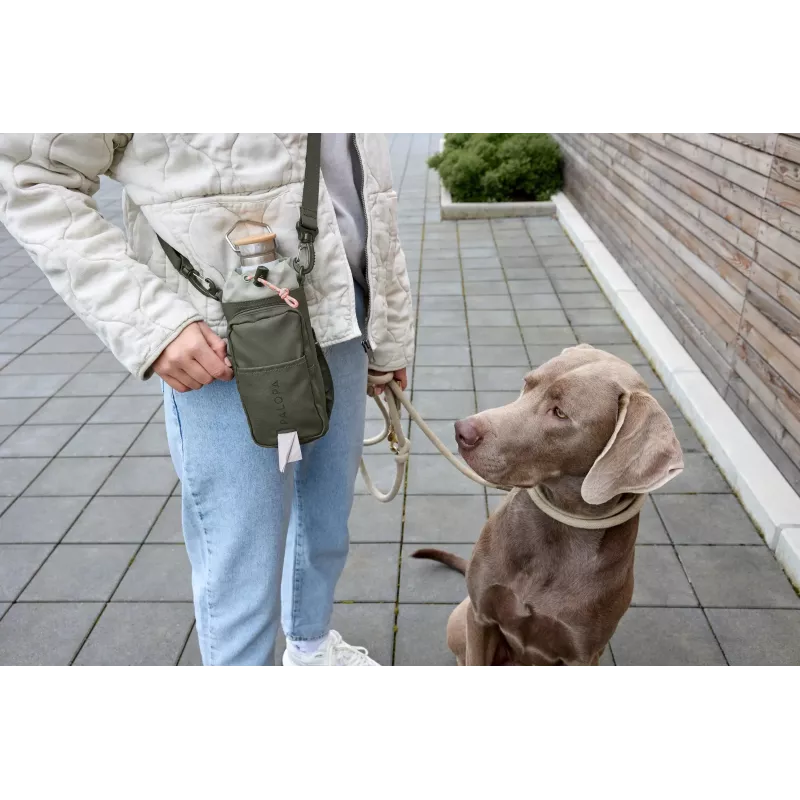 PALOPA 2 em 1 bolsa para guloseimas de cão e porta-garrafas Boudi Dark Olive