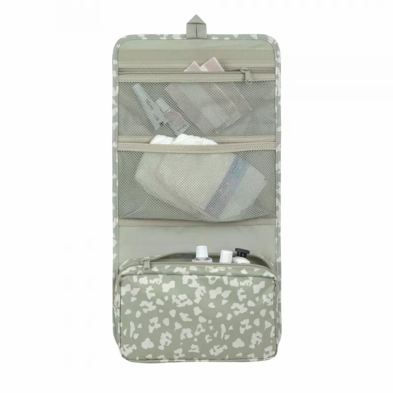 Bolsa de fraldas Lassig Green Label XL, Leo, 1,9 l, 26 x 4,5 x 19 cm, com muda de fraldas impermeável, poliéster reciclado, Light Khaki