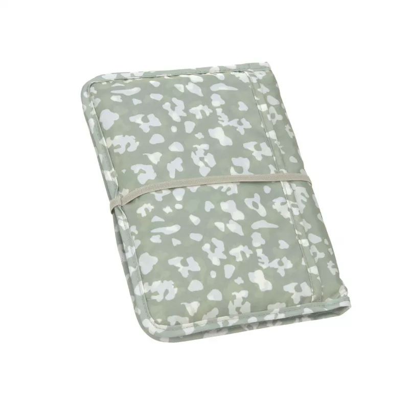 Bolsa de fraldas Lassig Green Label, Leo, 18 x 2,5 x 25,5 cm, com muda de fraldas impermeável, poliéster reciclado, Light Khaki