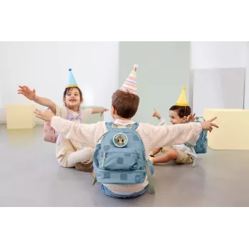 Mini mochila Lassig Pattern Party Blue