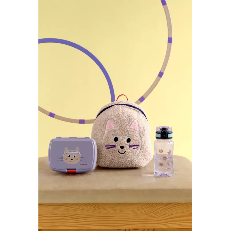 Lassig Garrafa de água Tritan Tiny Team 420 ml Gatinho