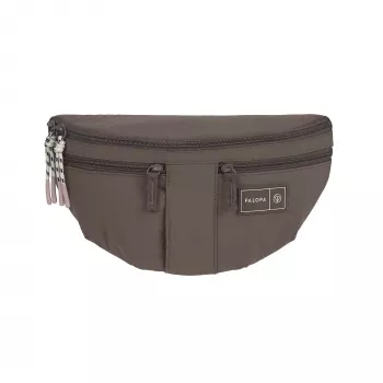 PALOPA Emma Bolsa de Petiscos para Cães Pochete Nylon Enrugado Chocolate