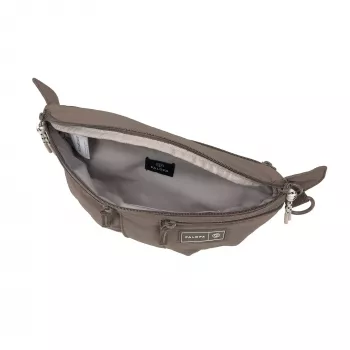 PALOPA Emma Bolsa de Petiscos para Cães Pochete Nylon Enrugado Chocolate