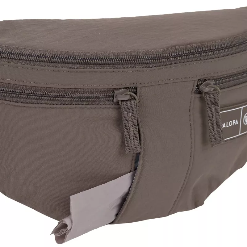 PALOPA Emma Bolsa de Petiscos para Cães Pochete Nylon Enrugado Chocolate
