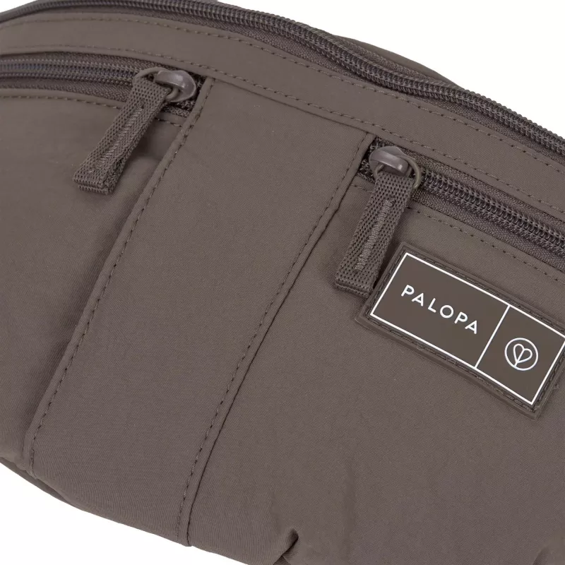 PALOPA Emma Bolsa de Petiscos para Cães Pochete Nylon Enrugado Chocolate