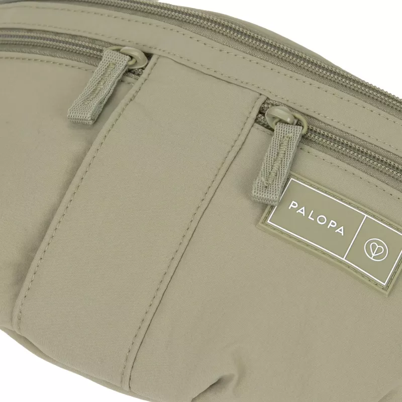 PALOPA Emma Bolsa de Petiscos para Cães Pochete Nylon Enrugado Verde-Oliva Claro