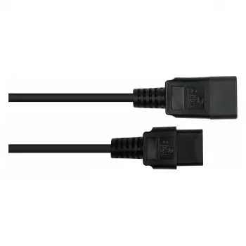 Cabo de extensão de alimentação Kabelmeister C20 para C19, preto, 1,5 m