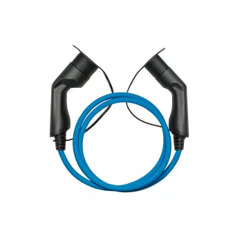Cabo de carregamento EV kabelmeister® Modo 3, ficha Type 2 para conector fêmea, trifásico, 16 A, 11 kW, azul, 5 m