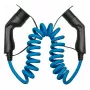 Cabo de extensão EV KABELMEISTER Mode 3, ficha Type 2 para conector fêmea, trifásico, 32A, 22kW, cabo espiral, 5m, preto