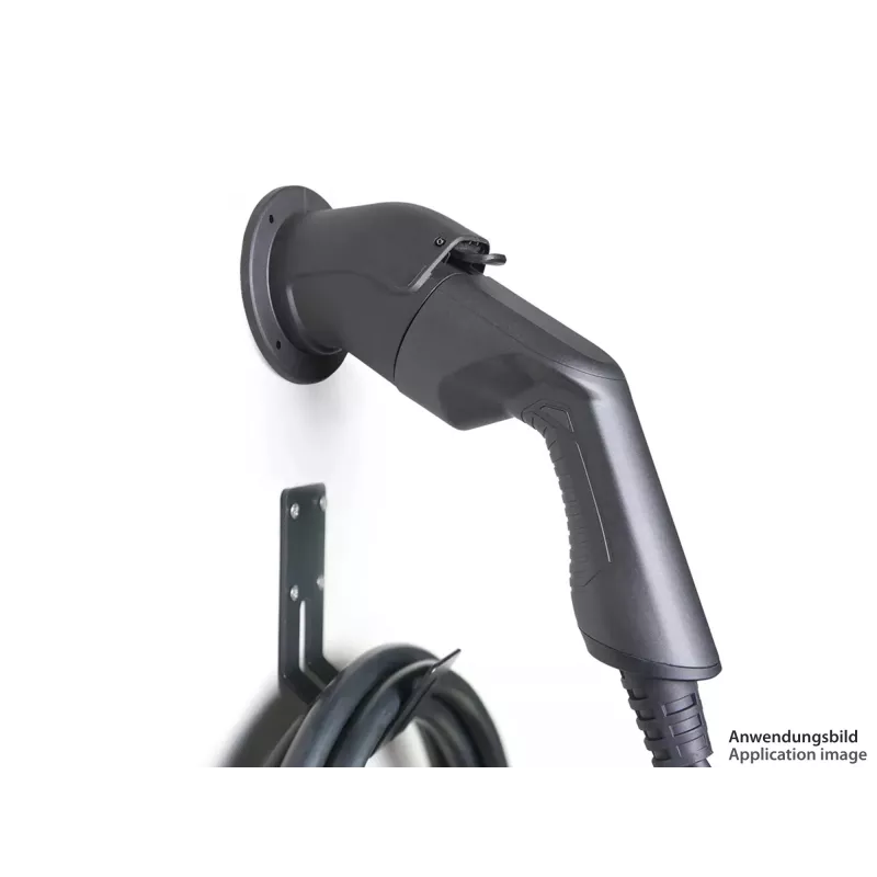 Suporte de parede kabelmeister para cabo de carregamento EV Type 2 - preto