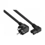 Cabo de alimentação kabelmeister ficha Schuko tipo E+F (angular 90°) para conector de aparelhos de aquecimento C15 (em ângulo reto), 1,8 m, preto