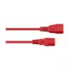 Cabo de extensão para dispositivo frio Kabelmeister C14 para C13, vermelho, 0,5 m, 3x0,75 mm²