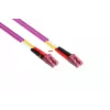 Cabo de ligação de fibra ótica multimodo Kabelmeister OM4 Duplex LC/LC 3m
