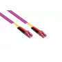 Cabo de rede de fibra ótica Kabelmeister patch LWL Duplex OM4 Multimodo 50/125 LC/LC LSZH polaridade reversível