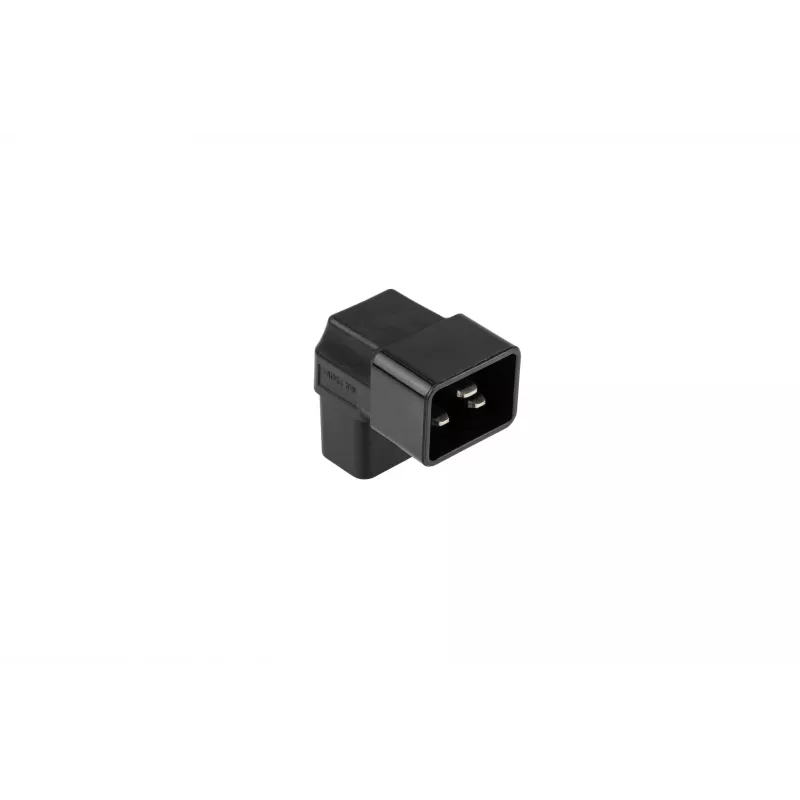 Adaptador de rede Kabelmeister ficha C20 para conector fêmea C19 angular para cima/baixo - 16A 250V 4000W preto