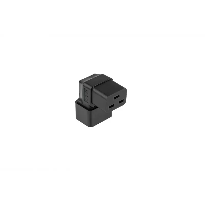 Adaptador de rede Kabelmeister ficha C20 para conector fêmea C19 angular para cima/baixo - 16A 250V 4000W preto