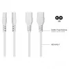 Kabelmeister extensão Euro ficha C8 para tomada C7, branco, 5 m